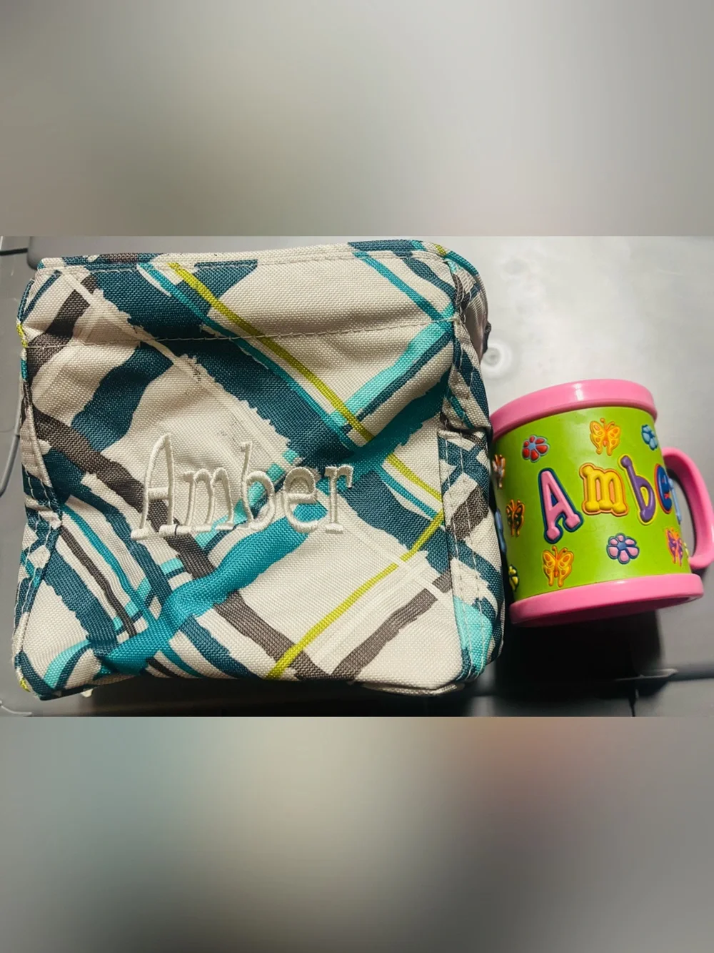 AMBER Monogrammed Tote Bag Set Bundle